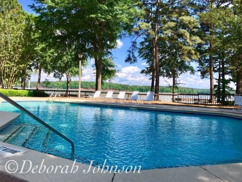 The lovely pool just steps away from the back porch. 