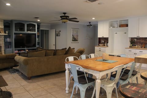 Open Kitchen/dining/living for great family fun! Table seats 8-Bar seats 6 more.