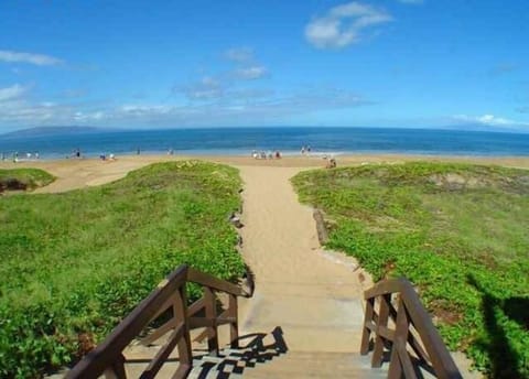 Beach nearby, sun loungers, beach towels