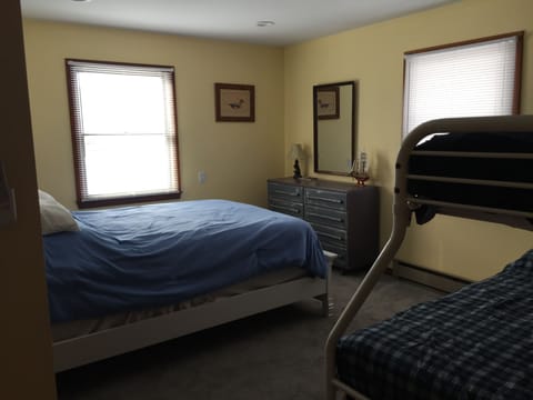 Bunk bed room on 2nd floor with twin bed, full bed, and queen bed (sleeps 5) 