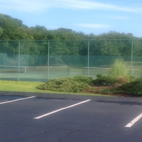 Tennis courts.