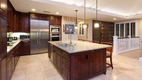 Spacious Gourmet Kitchen with s nice assortment of Spices and Oils provided
