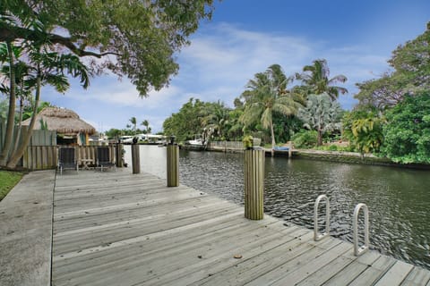 private dock for boating, swimming or sun bathing