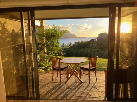 Sunset view from the lanai