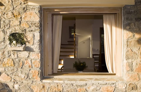 View from terrace into living area