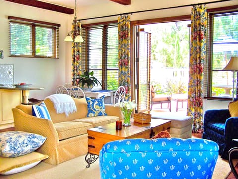 Bright living area with a westerly breeze.