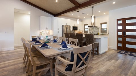 Large table for family meals or fun game nights