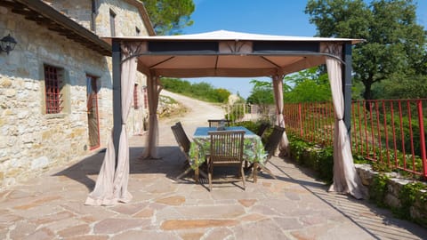 large front-house terrace with spectacular views 
