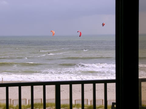 On the beach, beach towels