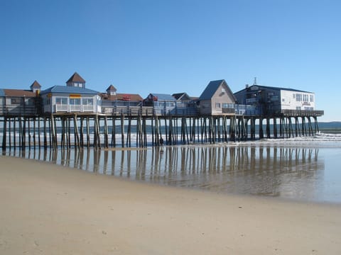 On the beach, sun loungers