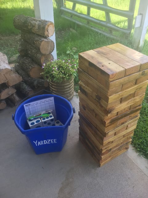 Who doesn’t love a game of “Yardzee and giant Jenga”