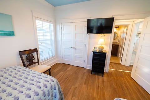 Second Floor Full Beds Large Closet Small Chest and TV Cottages at Romar C3 Orange Beach Alabama