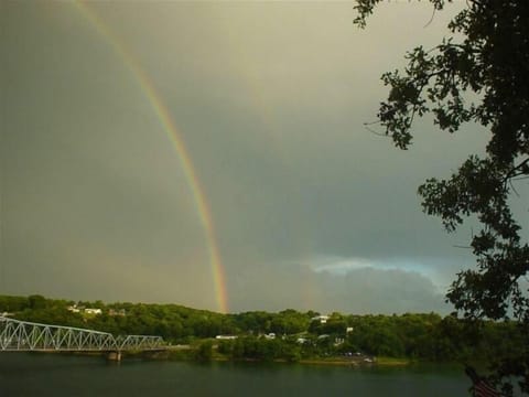 House faces lake for a remarkable view off deck