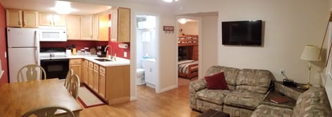 Dining, Kitchen, Living Room with 40" Roku TV