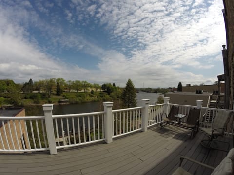 View from back deck of Manistee River