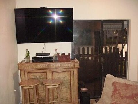 Entertainment center with 55 inch television