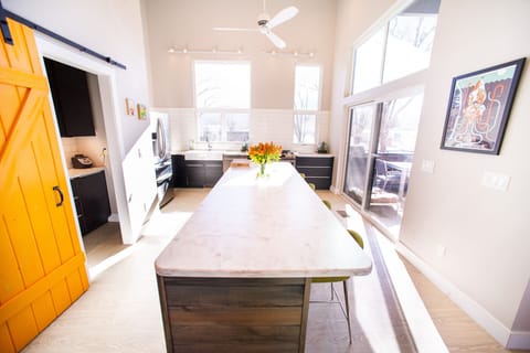 Extra grand island, unique and custom home. 