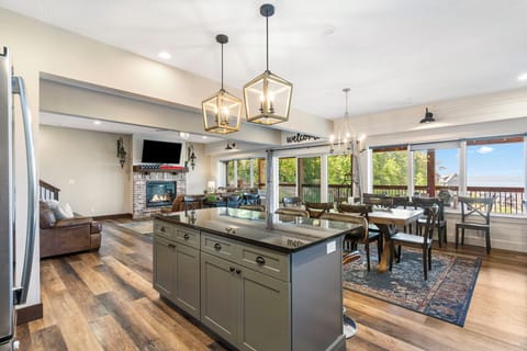 Open dining and living room.