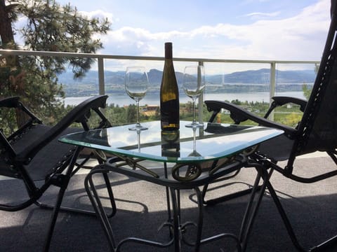 Relax with a local bottle of wine while taking in  the wonderful views!