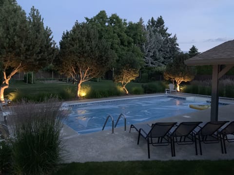 Outdoor pool, a heated pool