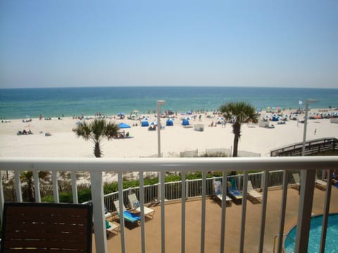 View of beach from the balcony