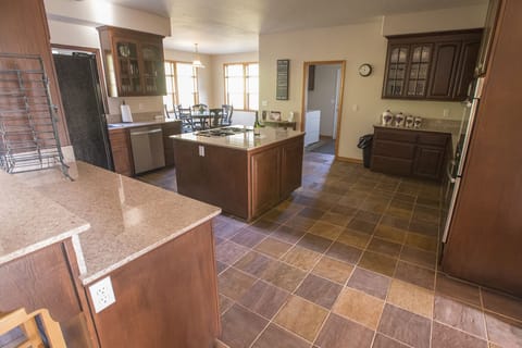 Spacious Kitchen with Breakfast Nook and laundry room
