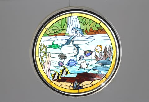 Stained Glass in Upstairs Stairway