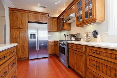remodeled kitchen with custom cabinets