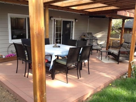 Walk out patio off main floor; perfect for BBQ entertaining.