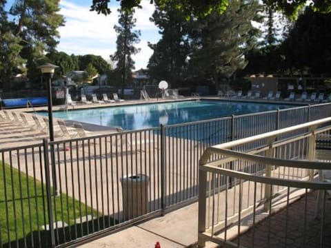 A heated pool