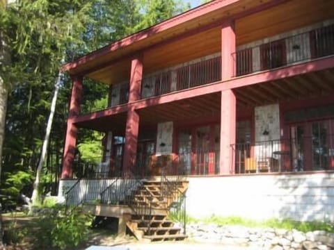 Lake side of house with verandas