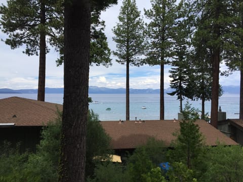 view from condo of Lake Tahoe