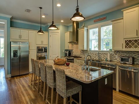 High-end appliances & upgraded kitchen for the perfect dinner at the beach.