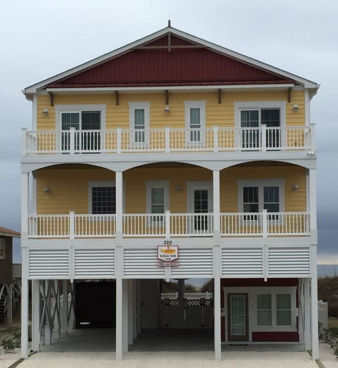 Street side view of ocean front beach house (The Yellow Sub OIB)