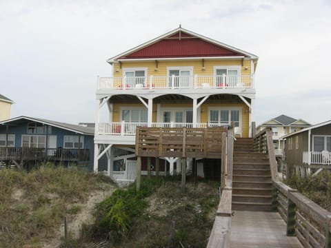 View of the beach side of the house.