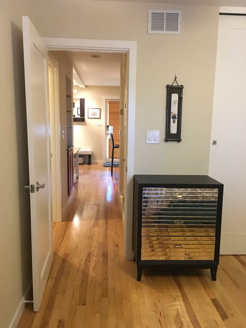 Bedroom looking towards bath and hallway