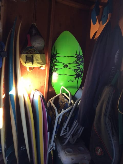 shed full of beach toys