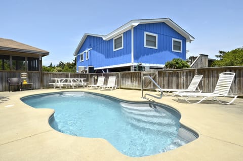 Private pool with picnic table; large hot tub in gazebo