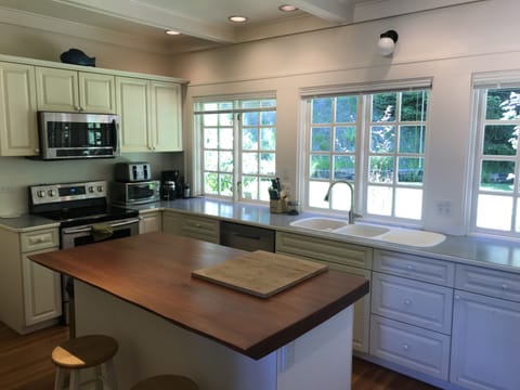 This kitchen has every convenience, including a herb garden right outside