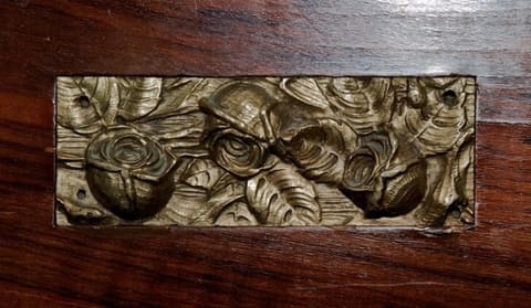 A 1920s bed. Most decor has been property of our family since the 1800s.