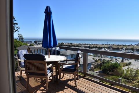 Beautiful View on Back Deck of Port and Ocean