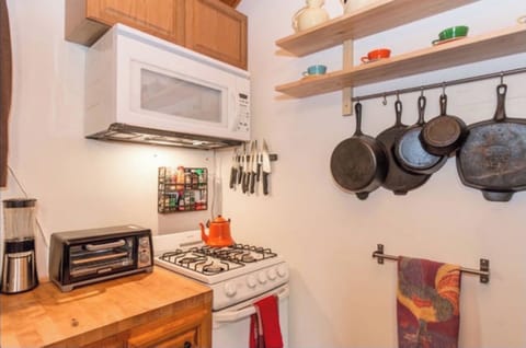 Vintage Castiron pans, toaster and toaster oven and microwave