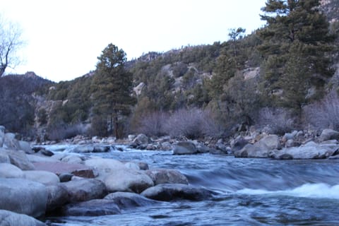 Arkansas River is steps away