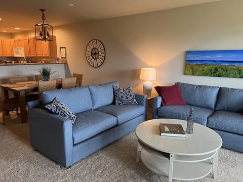 Living room and dining area