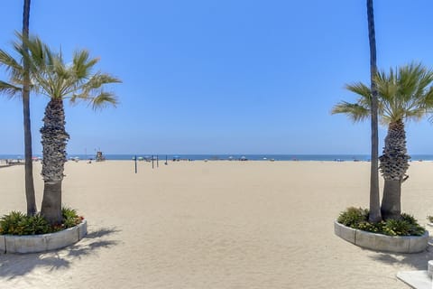 On the beach, beach towels