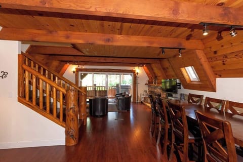 Open floor plan. Everyone joins in on the fun .