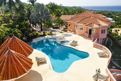 Panoramic view of Villas and Pool