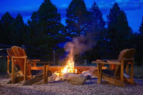 The fire pit between the main house and the guest house, is our favorite spot!