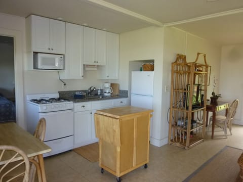 Efficient updated kitchen...second bedroom behind