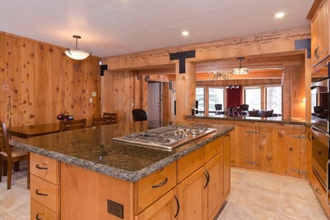 Large well equipped kitchen with plenty of counter space